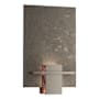 Hubbardton Forge Aperture 13" Tall Bathroom Sconce with Metal Shade Dark Smoke / Topaz