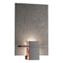 Hubbardton Forge Aperture 13" Tall Bathroom Sconce with Metal Shade Black / Topaz