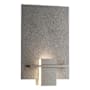 Hubbardton Forge Aperture 13" Tall Bathroom Sconce with Metal Shade Natural Iron / White Art