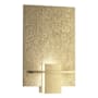 Hubbardton Forge Aperture 13" Tall Bathroom Sconce with Metal Shade Soft Gold / White Art