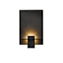 Hubbardton Forge Aperture 13" Tall Bathroom Sconce with Metal Shade Dark Smoke / White Art