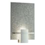 Hubbardton Forge Aperture 13" Tall Bathroom Sconce with Metal Shade Vintage Platinum / White Art
