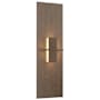 Hubbardton Forge Aperture 22" Tall Wall Sconce Bronze / White Art