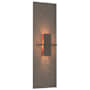 Hubbardton Forge Aperture 22" Tall Wall Sconce Dark Smoke / Topaz