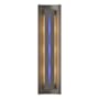 Hubbardton Forge Gallery 3 Light 28" Tall Wall Sconce Dark Smoke / Blue
