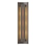 Hubbardton Forge Gallery 3 Light 28" Tall Wall Sconce Dark Smoke / Amber