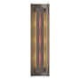Hubbardton Forge Gallery 3 Light 28" Tall Wall Sconce Dark Smoke / Red