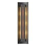 Hubbardton Forge Gallery 3 Light 28" Tall Wall Sconce Black / Amber
