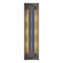 Hubbardton Forge Gallery 3 Light 28" Tall Wall Sconce Natural Iron / Blue
