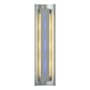 Hubbardton Forge Gallery 3 Light 28" Tall Wall Sconce Vintage Platinum / Blue