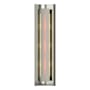 Hubbardton Forge Gallery 3 Light 28" Tall Wall Sconce Sterling / Red