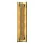 Hubbardton Forge Gallery 3 Light 28" Tall Wall Sconce Modern Brass / Amber