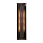 Hubbardton Forge Gallery 3 Light 28" Tall Wall Sconce Bronze / Red
