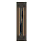 Hubbardton Forge Gallery 3 Light 28" Tall Wall Sconce Dark Smoke / Ivory Art
