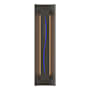 Hubbardton Forge Gallery 3 Light 28" Tall Wall Sconce Dark Smoke / Blue