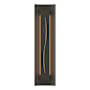 Hubbardton Forge Gallery 3 Light 28" Tall Wall Sconce Dark Smoke / Amber