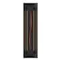 Hubbardton Forge Gallery 3 Light 28" Tall Wall Sconce Black / Red