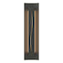 Hubbardton Forge Gallery 3 Light 28" Tall Wall Sconce Natural Iron / Ivory Art