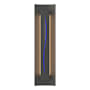 Hubbardton Forge Gallery 3 Light 28" Tall Wall Sconce Natural Iron / Blue