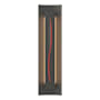 Hubbardton Forge Gallery 3 Light 28" Tall Wall Sconce Natural Iron / Red