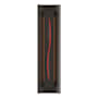 Hubbardton Forge Gallery 3 Light 28" Tall Wall Sconce Oil Rubbed Bronze / Red
