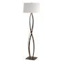 Hubbardton Forge Almost Infinity 60" Tall Buffet Floor Lamp Bronze / Natural Anna