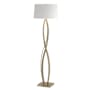 Hubbardton Forge Almost Infinity 60" Tall Buffet Floor Lamp Soft Gold / Natural Anna