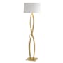 Hubbardton Forge Almost Infinity 60" Tall Buffet Floor Lamp Modern Brass / Natural Anna