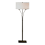 Hubbardton Forge Formae 2 Light 59" Tall Buffet Floor Lamp Bronze / Natural Anna