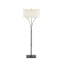 Hubbardton Forge Formae 2 Light 59" Tall Buffet Floor Lamp Dark Smoke / Natural Anna