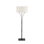 Hubbardton Forge Formae 2 Light 59" Tall Buffet Floor Lamp Black / Natural Anna