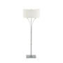 Hubbardton Forge Formae 2 Light 59" Tall Buffet Floor Lamp Vintage Platinum / Natural Anna