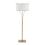 Hubbardton Forge Formae 2 Light 59" Tall Buffet Floor Lamp Modern Brass / Natural Anna