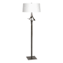 Hubbardton Forge Antasia 59" Tall Buffet Floor Lamp Natural Iron / Natural Anna