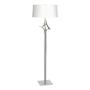 Hubbardton Forge Antasia 59" Tall Buffet Floor Lamp Vintage Platinum / Natural Anna