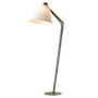 Hubbardton Forge Reach 56" Tall Accent Floor Lamp Dark Smoke / Natural Anna