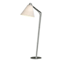 Hubbardton Forge Reach 56" Tall Accent Floor Lamp Vintage Platinum / Flax