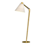 Hubbardton Forge Reach 56" Tall Accent Floor Lamp Modern Brass / Flax