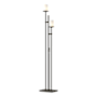 Hubbardton Forge Rook 2 Light 66" Tall Buffet Floor Lamp Natural Iron / Opal