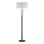 Hubbardton Forge Brindille 61" Tall Buffet Floor Lamp with Customizable Fabric Shade Bronze / Natural Anna