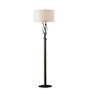 Hubbardton Forge Brindille 61" Tall Buffet Floor Lamp with Customizable Fabric Shade Dark Smoke / Natural Anna
