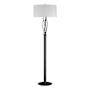 Hubbardton Forge Brindille 61" Tall Buffet Floor Lamp with Customizable Fabric Shade Black / Natural Anna