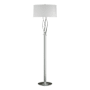 Hubbardton Forge Brindille 61" Tall Buffet Floor Lamp with Customizable Fabric Shade Vintage Platinum / Natural Anna