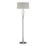 Hubbardton Forge Brindille 61" Tall Buffet Floor Lamp with Customizable Fabric Shade Vintage Platinum / Flax