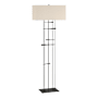 Hubbardton Forge Cavaletti 66" Tall Buffet Floor Lamp Black / Flax