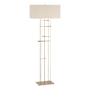 Hubbardton Forge Cavaletti 66" Tall Buffet Floor Lamp Soft Gold / Flax