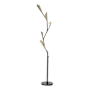 Hubbardton Forge Quill 77" Tall Buffet Floor lamps Dark Smoke / Modern Brass