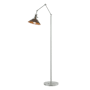 Hubbardton Forge Henry 61" Tall Swing Arm Floor Lamp Vintage Platinum / Bronze