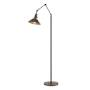 Hubbardton Forge Henry 61" Tall Swing Arm Floor Lamp Bronze / Dark Smoke