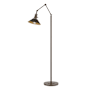 Hubbardton Forge Henry 61" Tall Swing Arm Floor Lamp Bronze / Black
